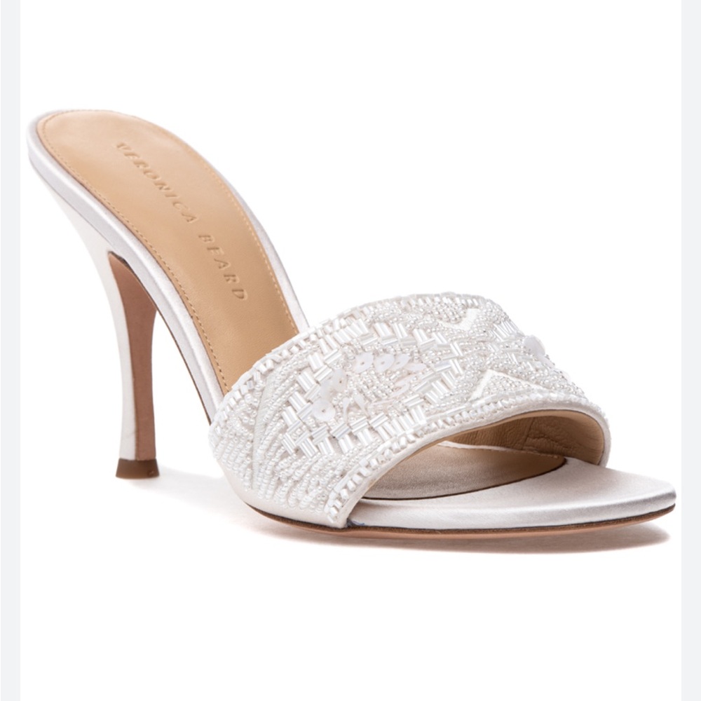 Veronica Beard Saxton Heels Sandal White size 8